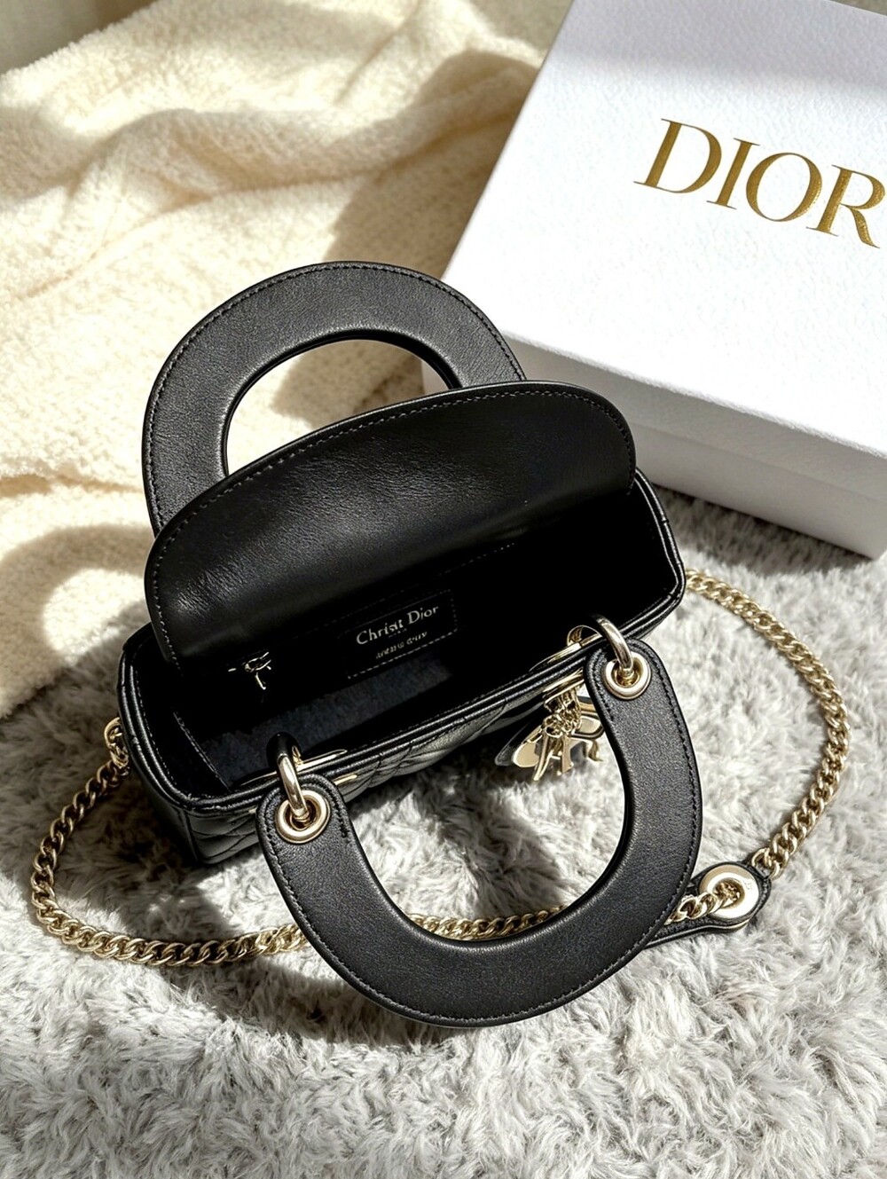 Mini Lady Dior Bag Black Cannage Lambskin - Picture 5 of 7